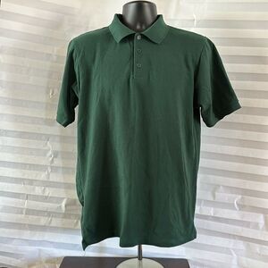 Galaxy by Harvic Men’s Polo Shirt Dark Green Short Sleeve Size Large L